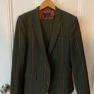 ASOS Green Blazer with Orange Accents
